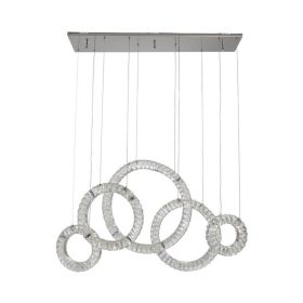 5 Hoop Crystal Progression Chandelier