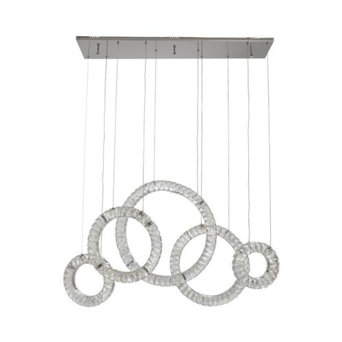 5 Hoop Crystal Progression Chandelier