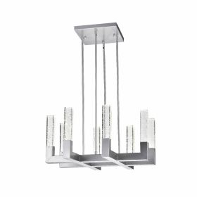 8 Light Square Crystal Dianyi LED Chandelier
