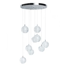 9 light Crystal Spheres Chandelier