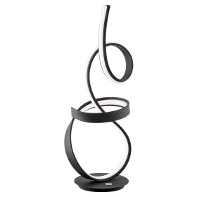 Amsterdam Black Table Lamp - LED Strip & Touch Dimmer