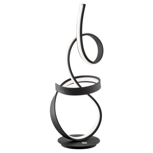 Amsterdam Black Table Lamp - LED Strip & Touch Dimmer