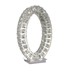 Oval Crystal Extravaganza 17.5" Table Lamp