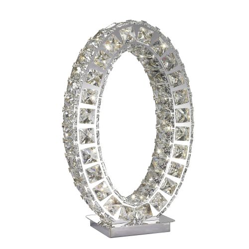 Oval Crystal Extravaganza 17.5" Table Lamp