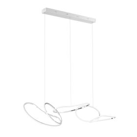 Seoul LED Hoops Rectangular Chandelier