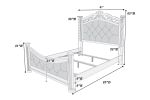 Formal Traditional Dark Cherry 1pc Eastern King Size Bed Tufted Faux Leather Headboard Footboard Bedframe