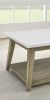 Vida - Marble Top Coffee Table With Casters - Brown