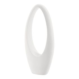 Mandolin Large Floor Vase Sculpture (Option: Frosted White)