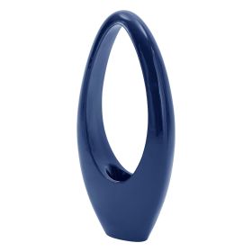 Mandolin Large Floor Vase Sculpture (Option: Glossy Blue)