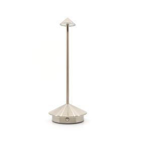 Shade Crest Rechargeable Table Lamp (Option: Brushed Nickel)