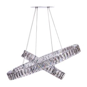 Crystal Elegance LED Chandelier (Option: 2 Ovals)