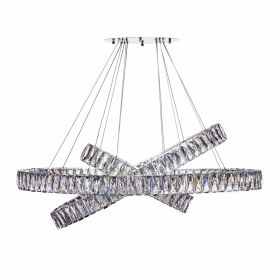 Crystal Elegance LED Chandelier (Option: 3 Ovals)