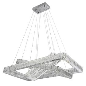 Crystal Elegance LED Chandelier (Option: 3 Rectangles)