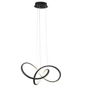 Knotted LED Dimmable Chandelier (Option: Black)