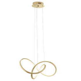 Knotted LED Dimmable Chandelier (Option: Sandy Gold)