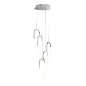 LED Five Clips Chandelier (Option: Chrome)