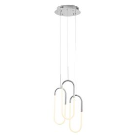 LED Three Clips Chandelier (Option: Chrome)