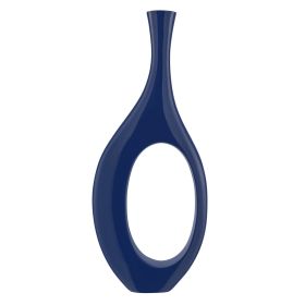 Trombone Vase (Option: Large Navy Blue)